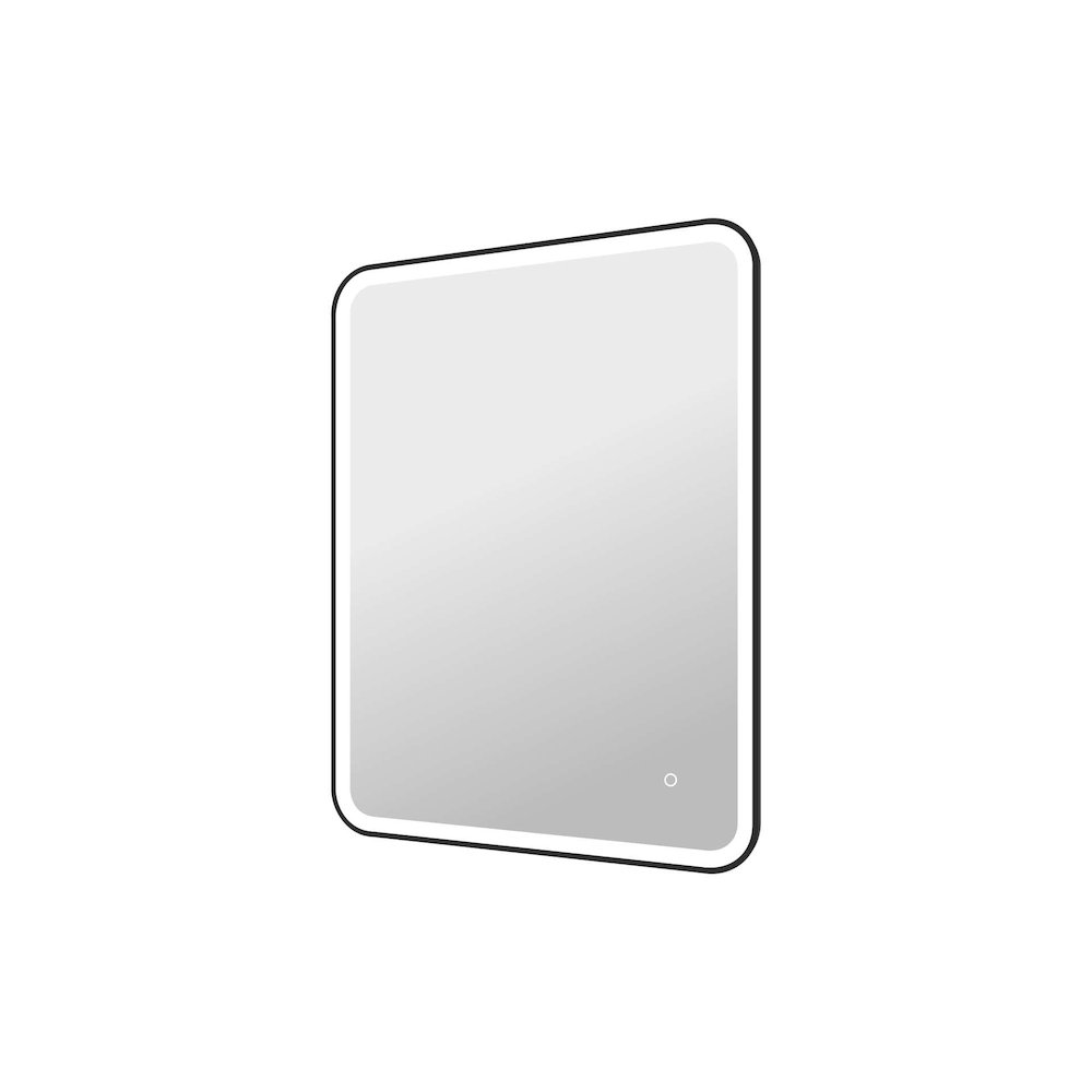 40 Inch Rectangle LED Front and Backlit Wall Mirror in Black. Picture 6