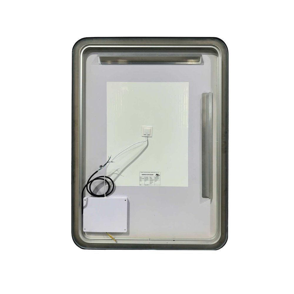 40 Inch Rectangle LED Front and Backlit Wall Mirror in Black. Picture 7