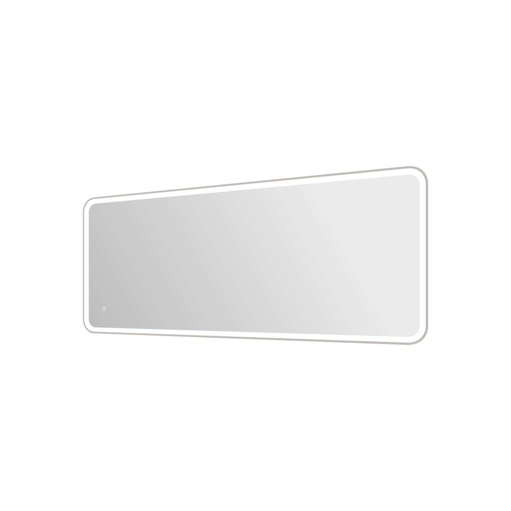 72 Inch Rectangle LED Front and Backlit Wall Mirror in Silver. Picture 6