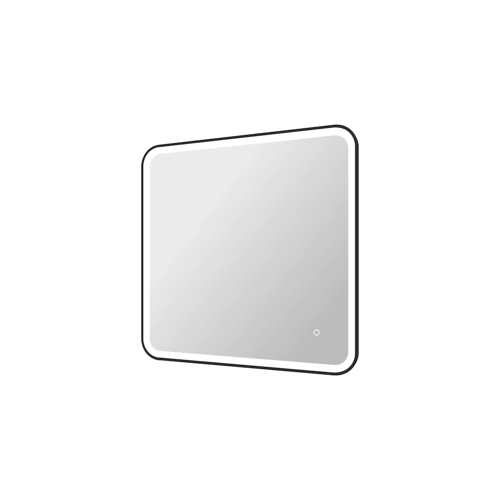 33 Round LED Front and Backlit Wall Mirror in Black. Picture 6