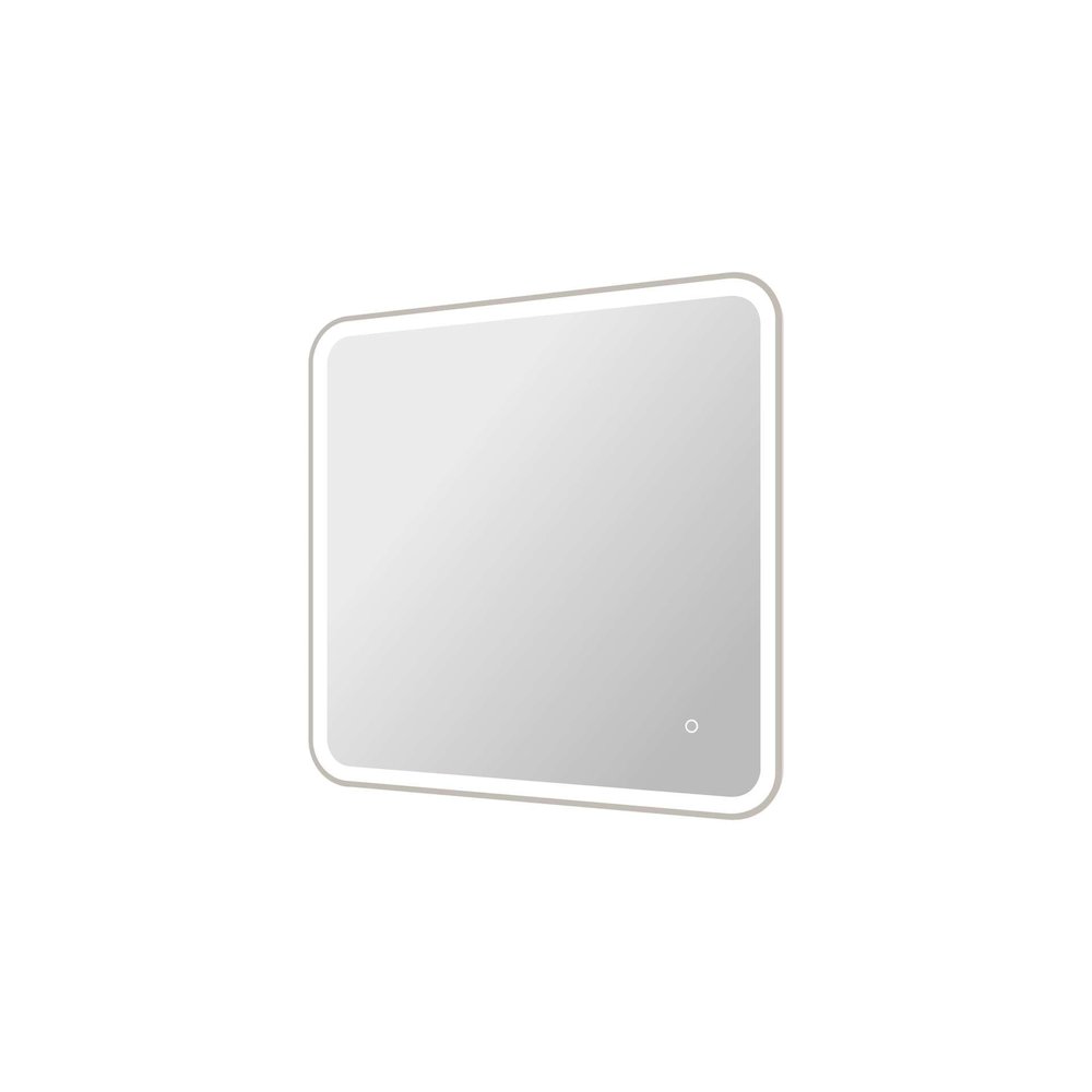 33 Round LED Front and Backlit Wall Mirror in Silver. Picture 6