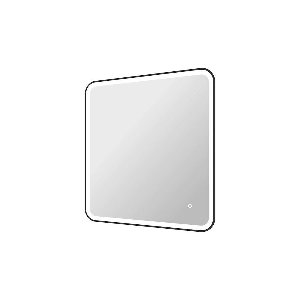 36 Round LED Front and Backlit Wall Mirror in Black. Picture 6