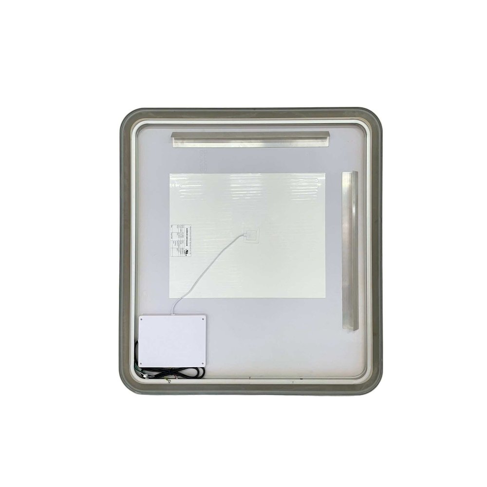36 Round LED Front and Backlit Wall Mirror in Silver. Picture 7