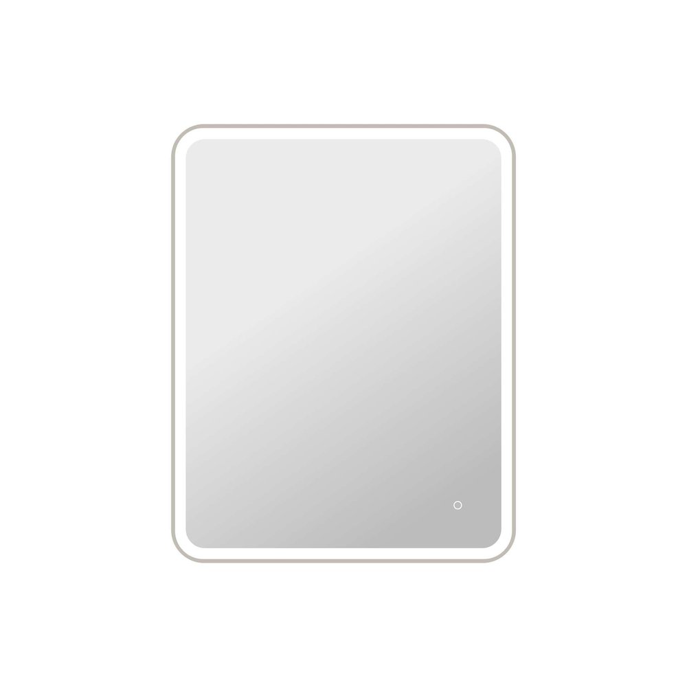 42 Round LED Front and Backlit Wall Mirror in Silver. Picture 1