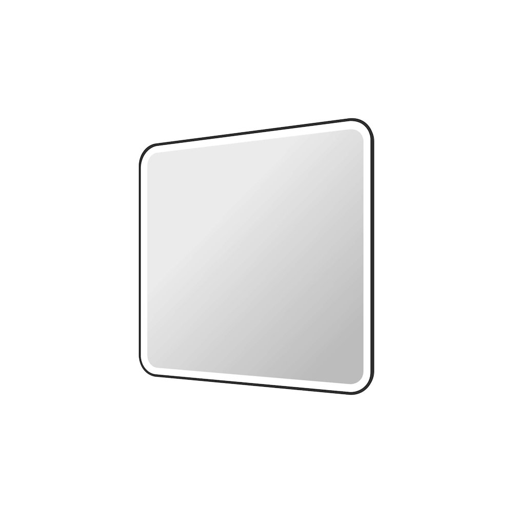 36 Round LED Front and Backlit Wall Mirror in Black. Picture 6