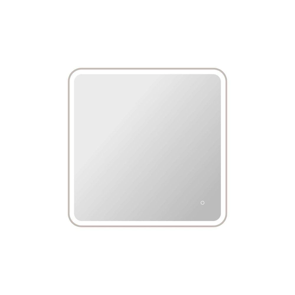 36 Round LED Front and Backlit Wall Mirror in Silver. Picture 1