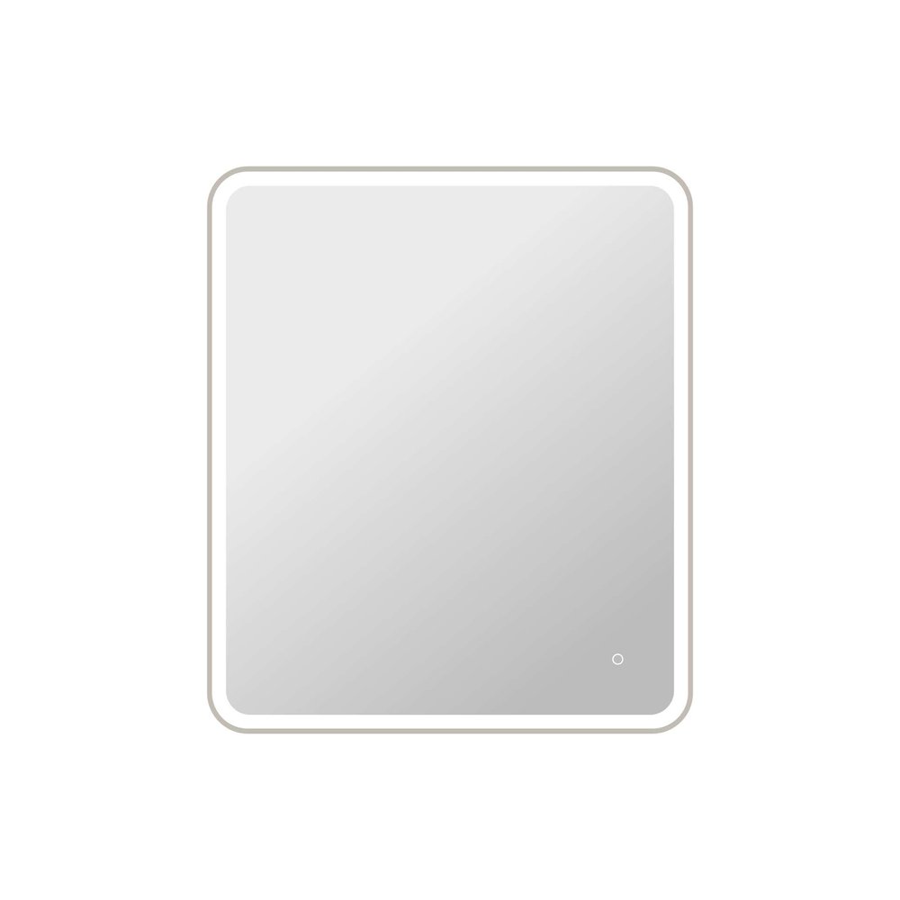 42 Round LED Front and Backlit Wall Mirror in Silver. Picture 1