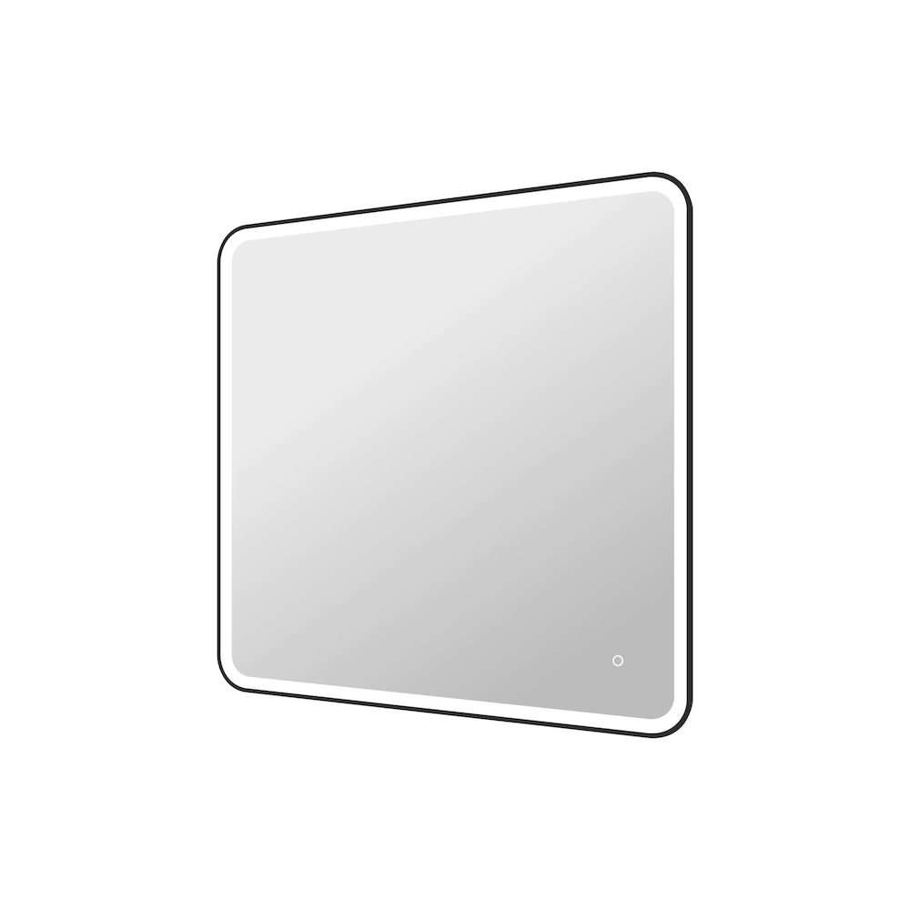 42 Round LED Front and Backlit Wall Mirror in Black. Picture 6