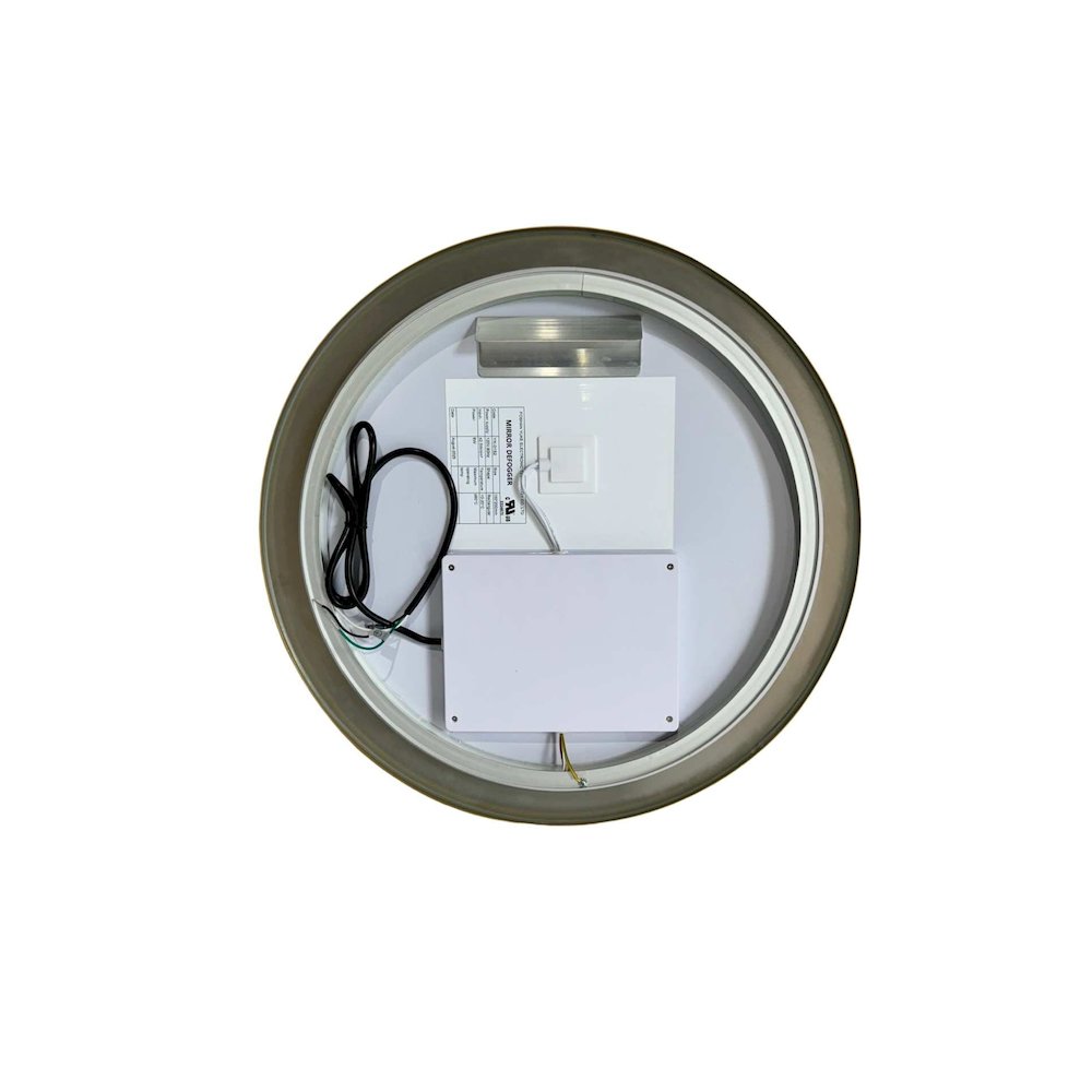 21 Round LED Front and Backlit Wall Mirror in Satin Gold. Picture 7