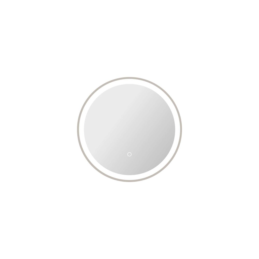 21 Round LED Front and Backlit Wall Mirror in Silver. Picture 1