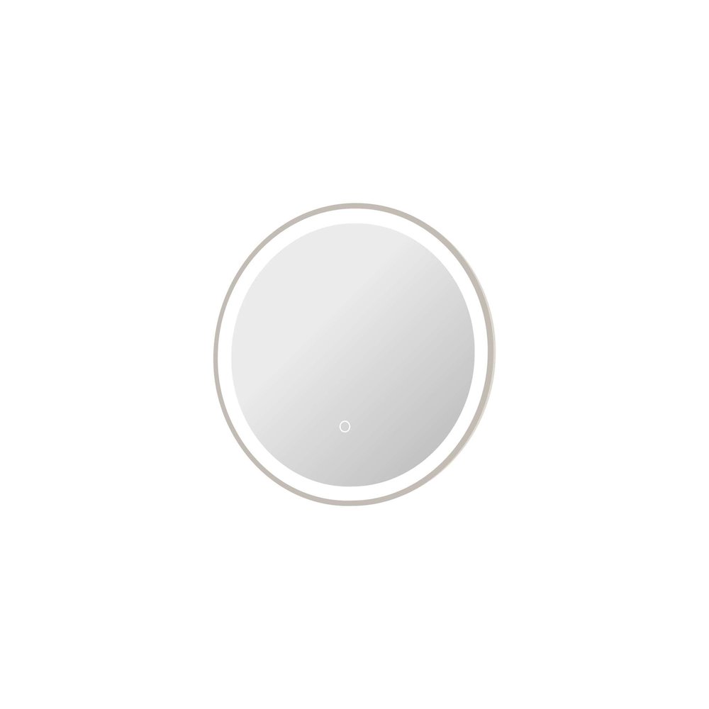 21 Round LED Front and Backlit Wall Mirror in Silver. Picture 6