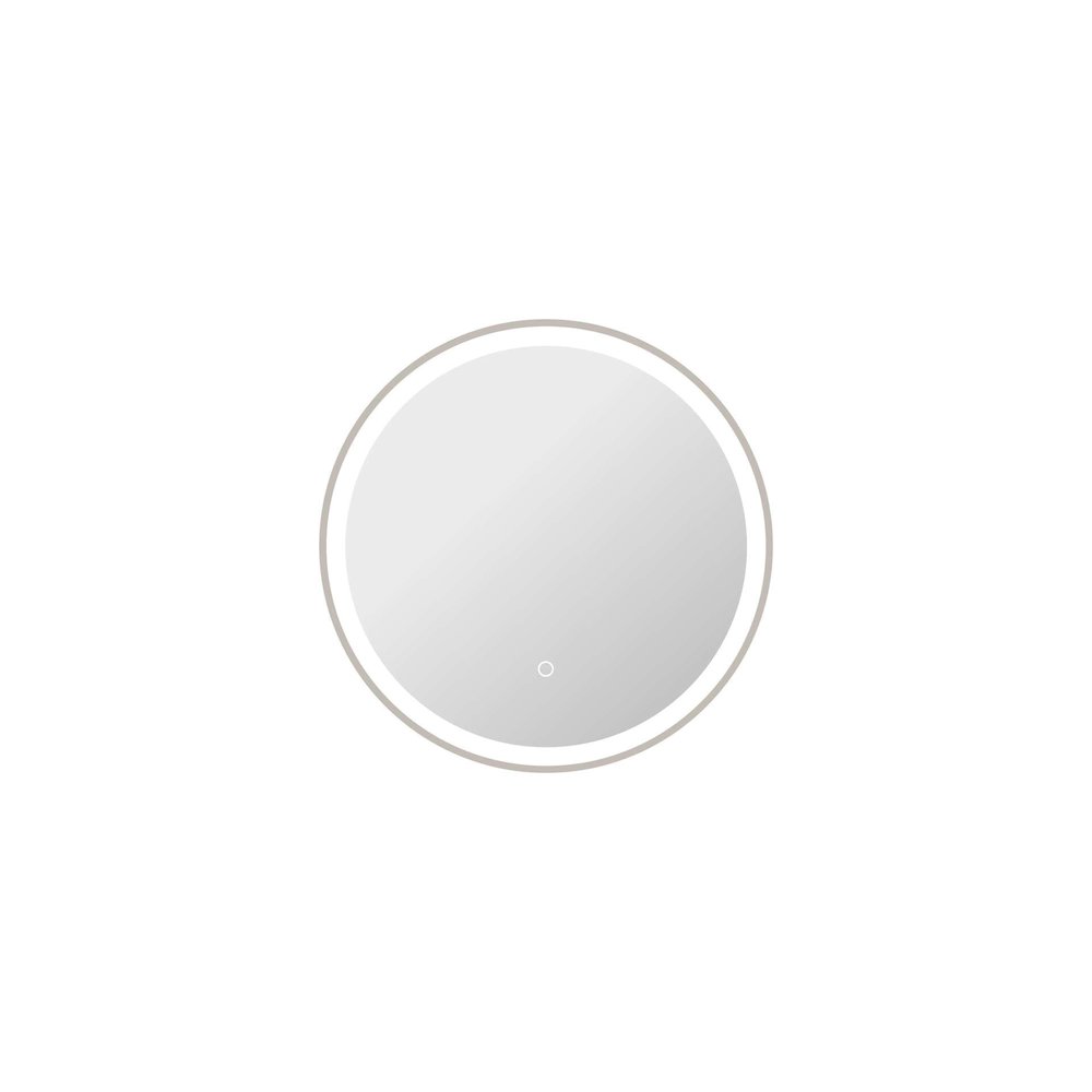 24 Round LED Front and Backlit Wall Mirror in Silver. Picture 1