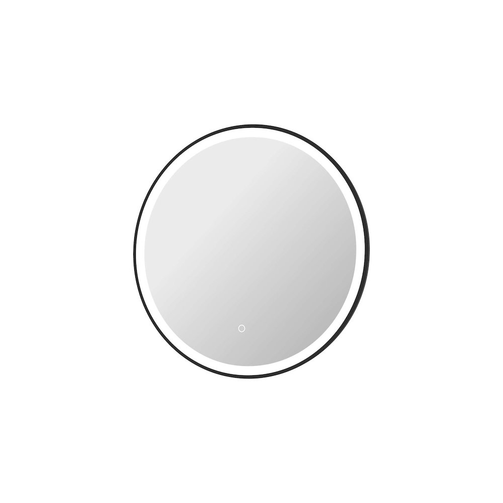 28 Round LED Front and Backlit Wall Mirror in Black. Picture 6