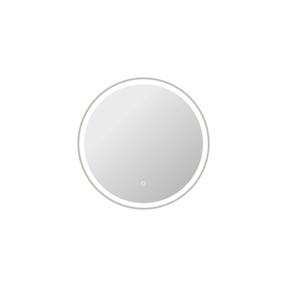 28 Round LED Front and Backlit Wall Mirror in Silver. Picture 1