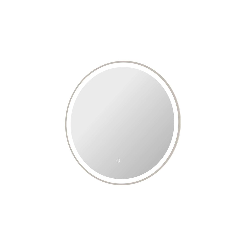28 Round LED Front and Backlit Wall Mirror in Silver. Picture 6