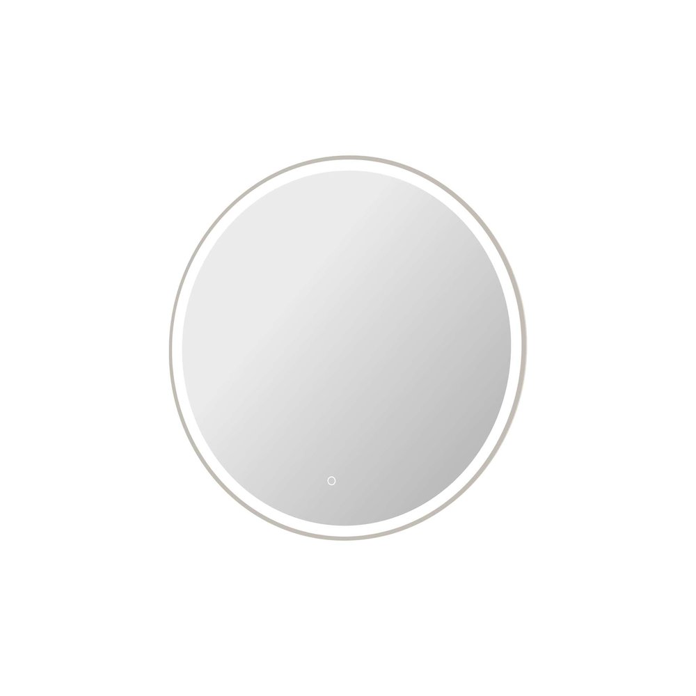 36 Round LED Front and Backlit Wall Mirror in Silver. Picture 6