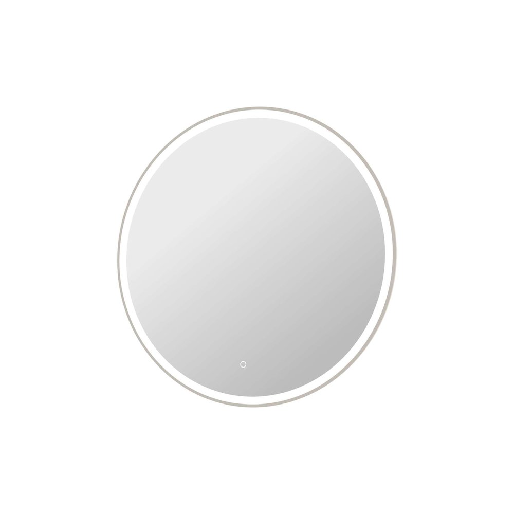 39 Round LED Front and Backlit Wall Mirror in Silver. Picture 6