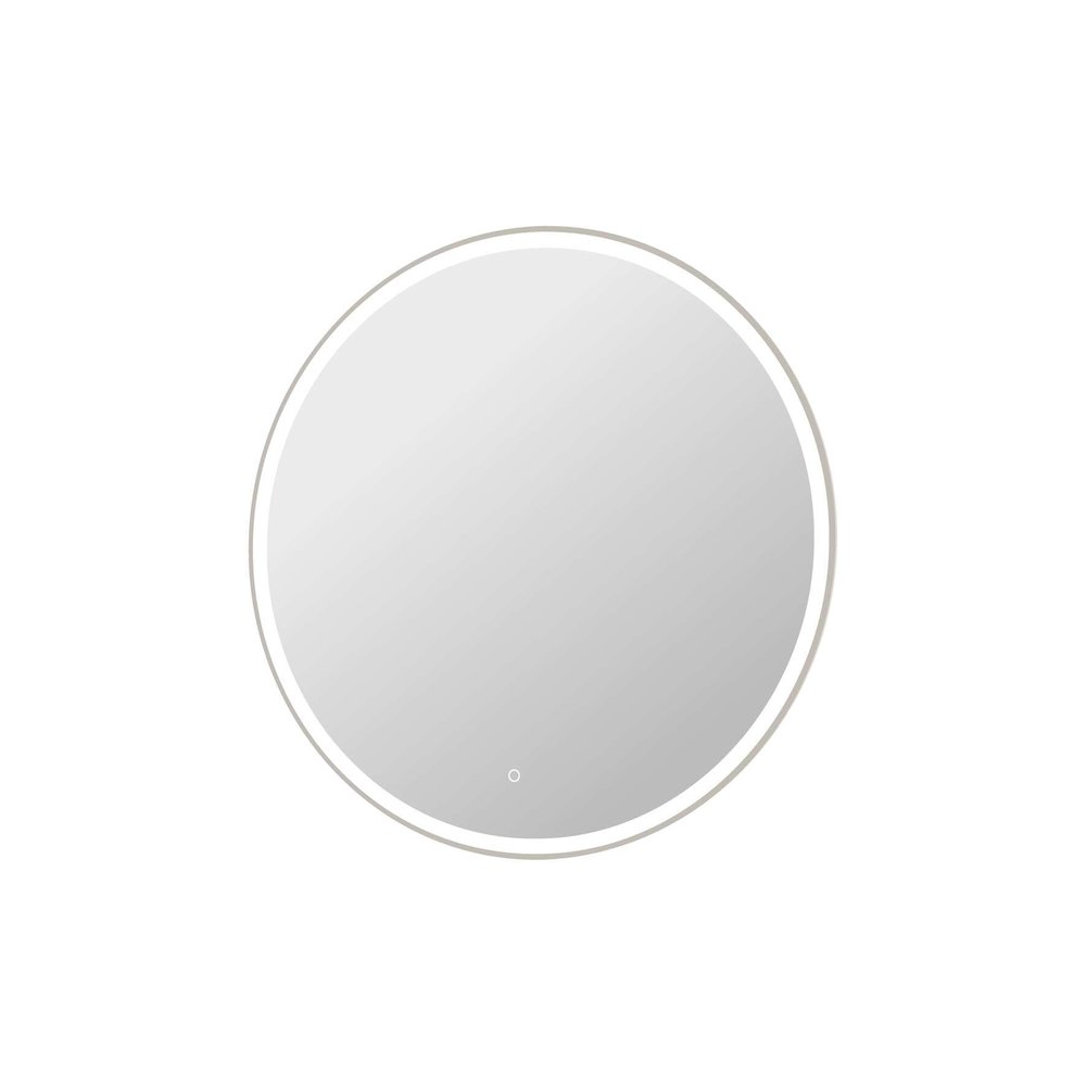 42 Round LED Front and Backlit Wall Mirror in Silver. Picture 6