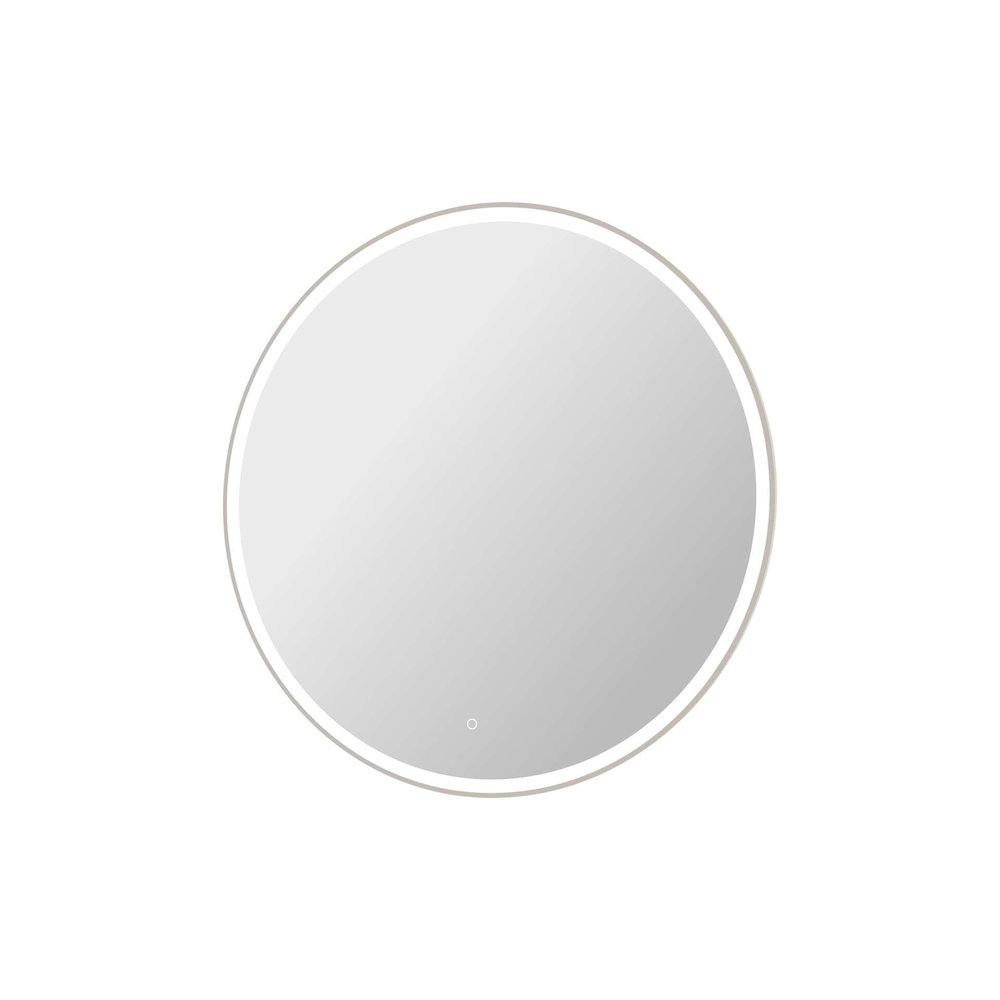 45 Round LED Front and Backlit Wall Mirror in Silver. Picture 6
