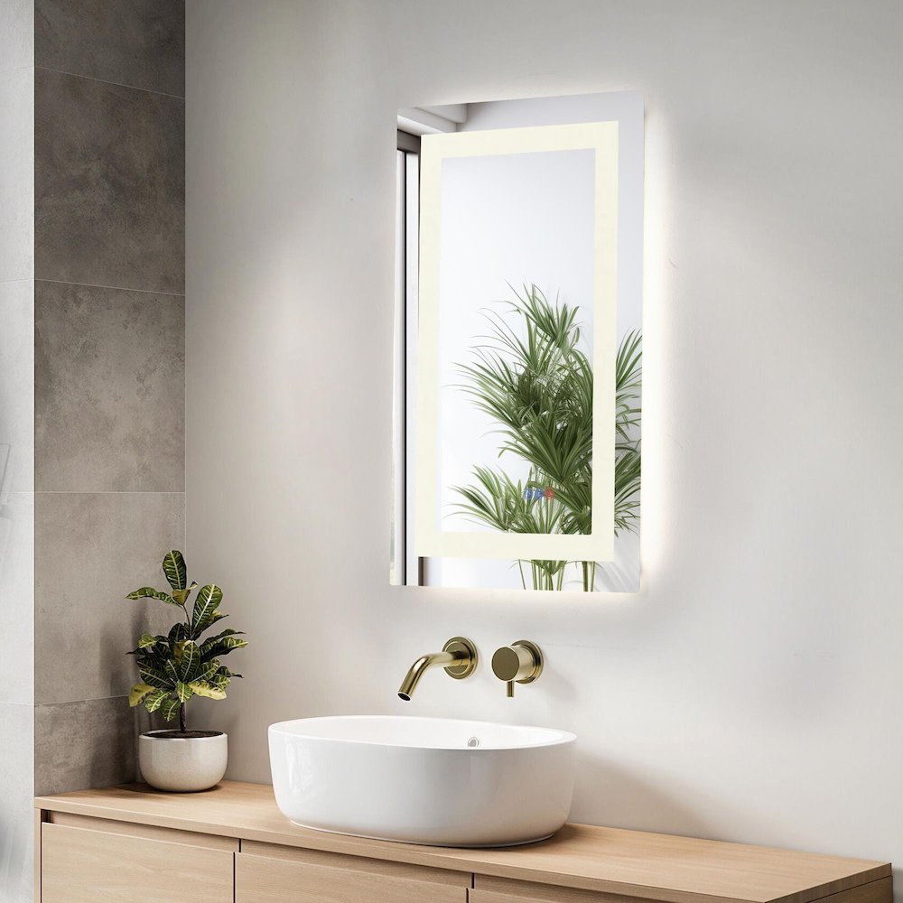 Riven 30X18 Led Mirror, Adjustable Color 3000K/4200K/6400K. Picture 4
