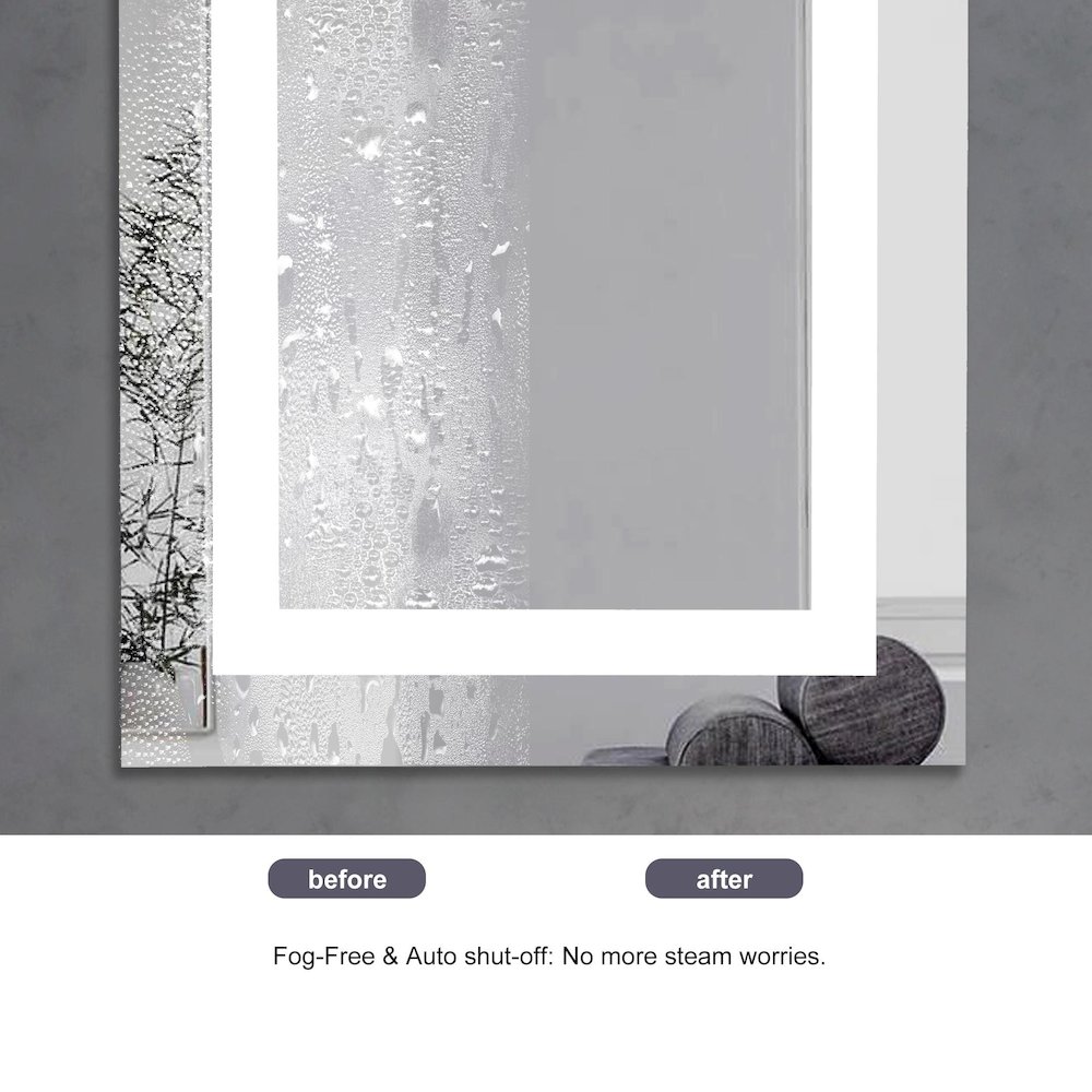 Riven 36X18 Led Mirror, Adjustable Color 3000K/4200K/6400K. Picture 15