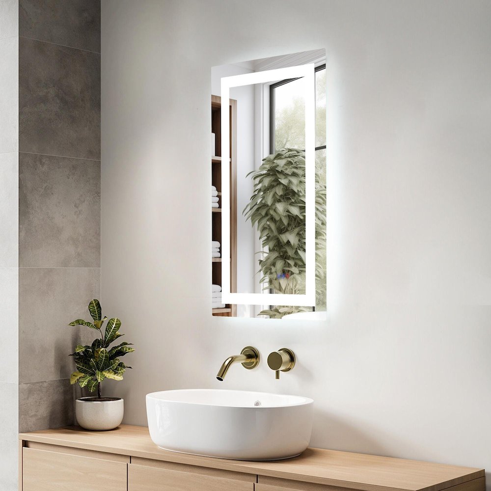 Riven 36X18 Led Mirror, Adjustable Color 3000K/4200K/6400K. Picture 3