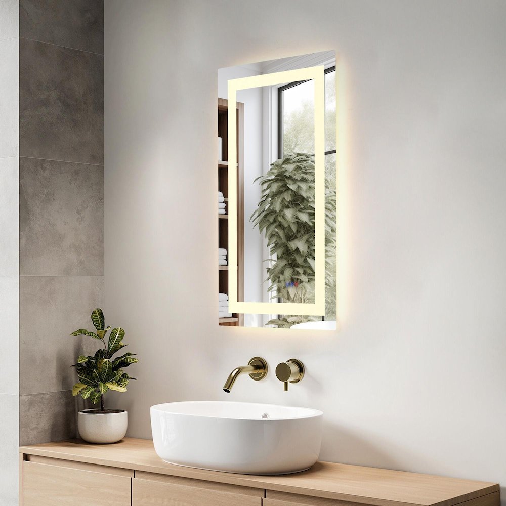 Riven 36X18 Led Mirror, Adjustable Color 3000K/4200K/6400K. Picture 5