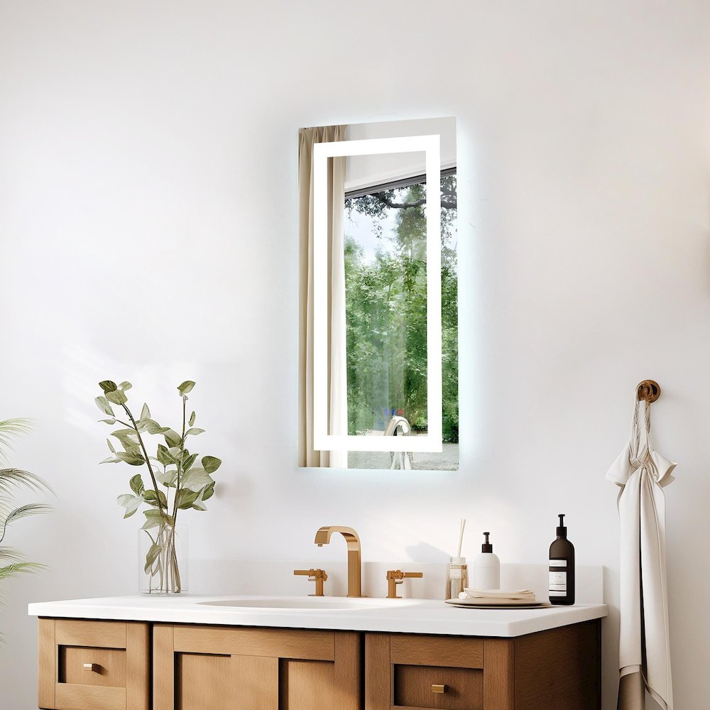 Riven 30X20 Led Mirror, Adjustable Color 3000K/4200K/6400K. Picture 3