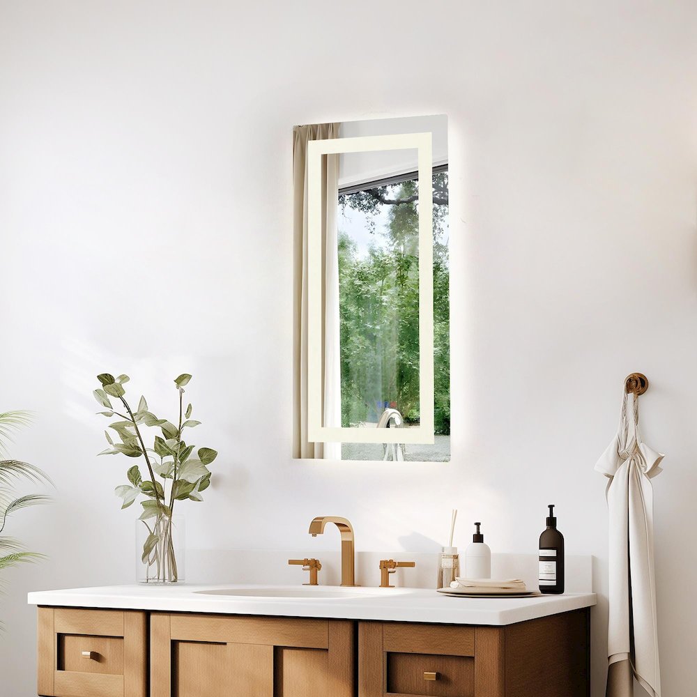Riven 30X20 Led Mirror, Adjustable Color 3000K/4200K/6400K. Picture 4