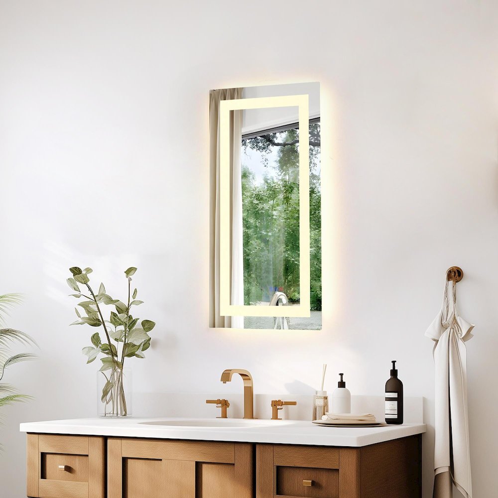 Riven 30X20 Led Mirror, Adjustable Color 3000K/4200K/6400K. Picture 5