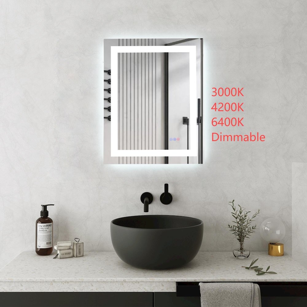 Riven 30X24 Led Mirror, Adjustable Color 3000K/4200K/6400K. Picture 2