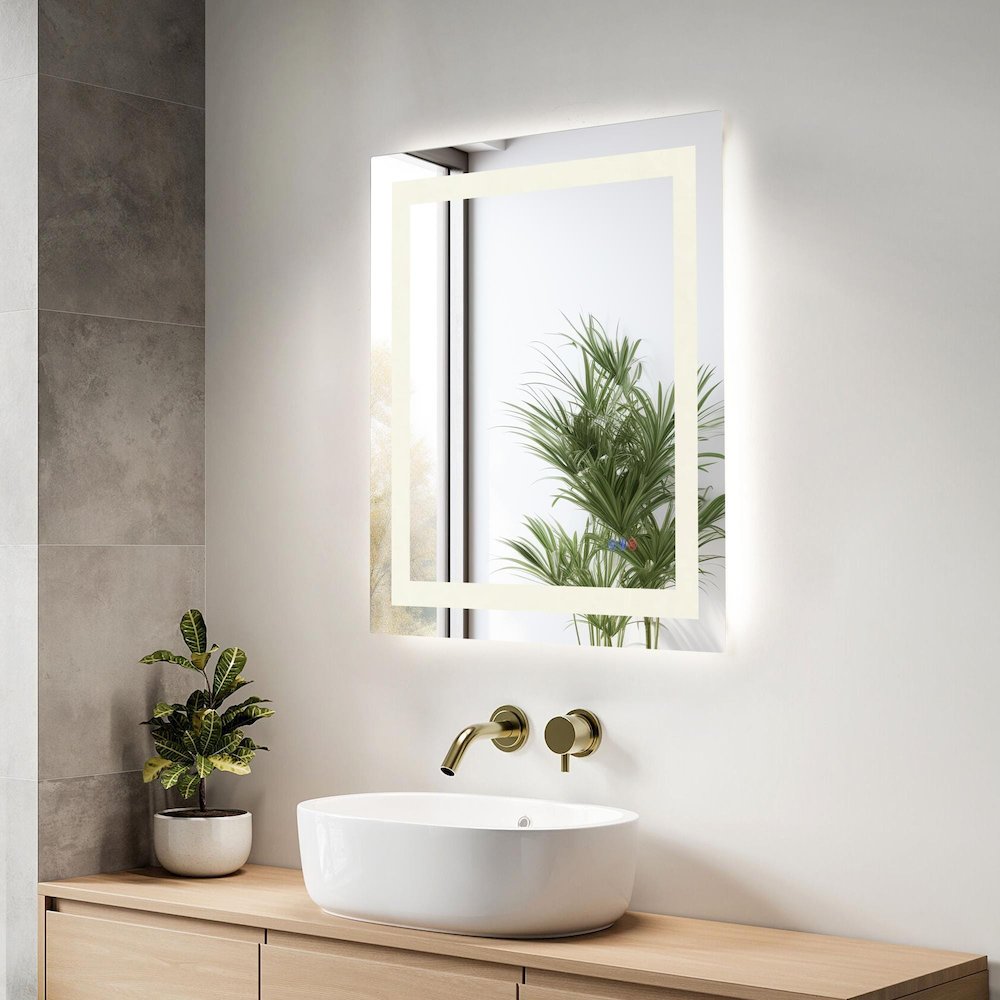Riven 30X27 Led Mirror, Adjustable Color 3000K/4200K/6400K. Picture 4