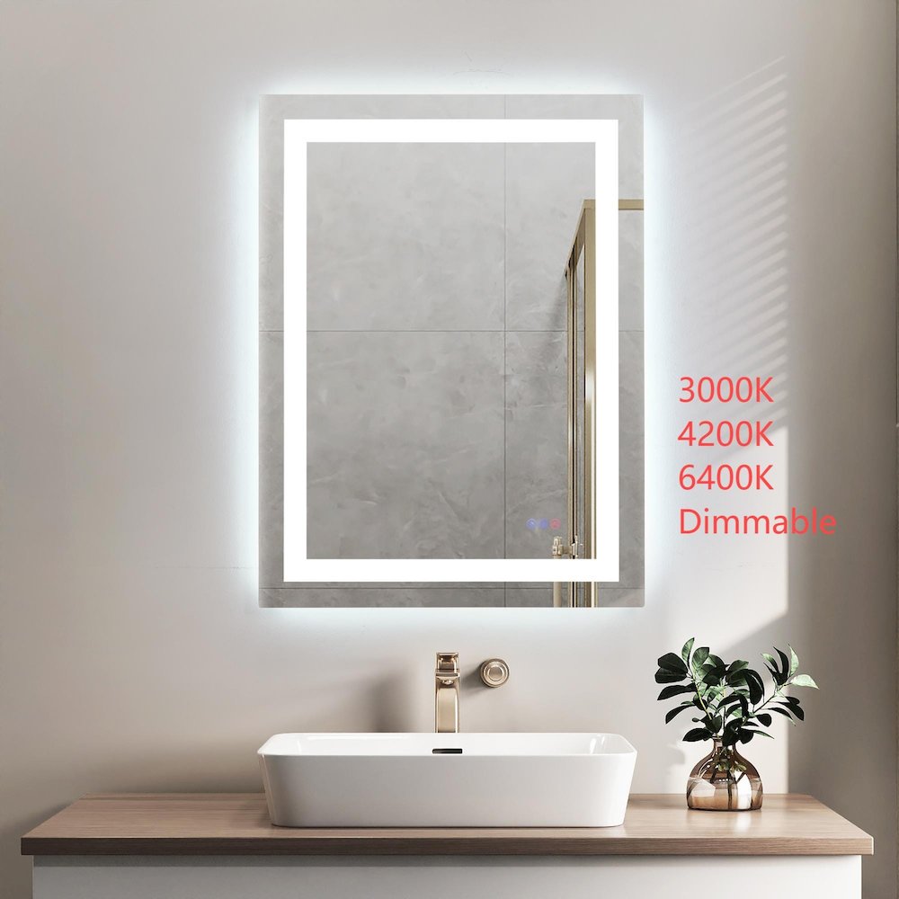 Riven 36X27 Led Mirror, Adjustable Color 3000K/4200K/6400K. Picture 2