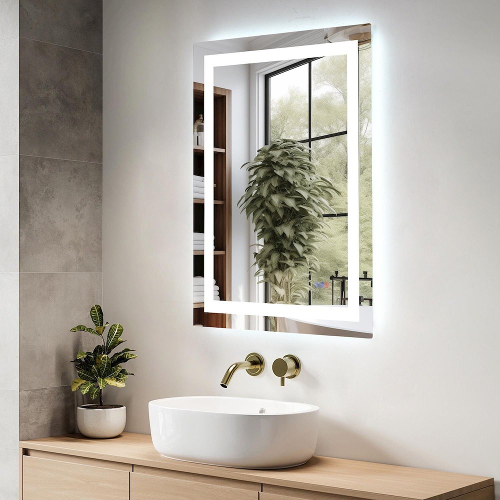 Riven 36X27 Led Mirror, Adjustable Color 3000K/4200K/6400K. Picture 3