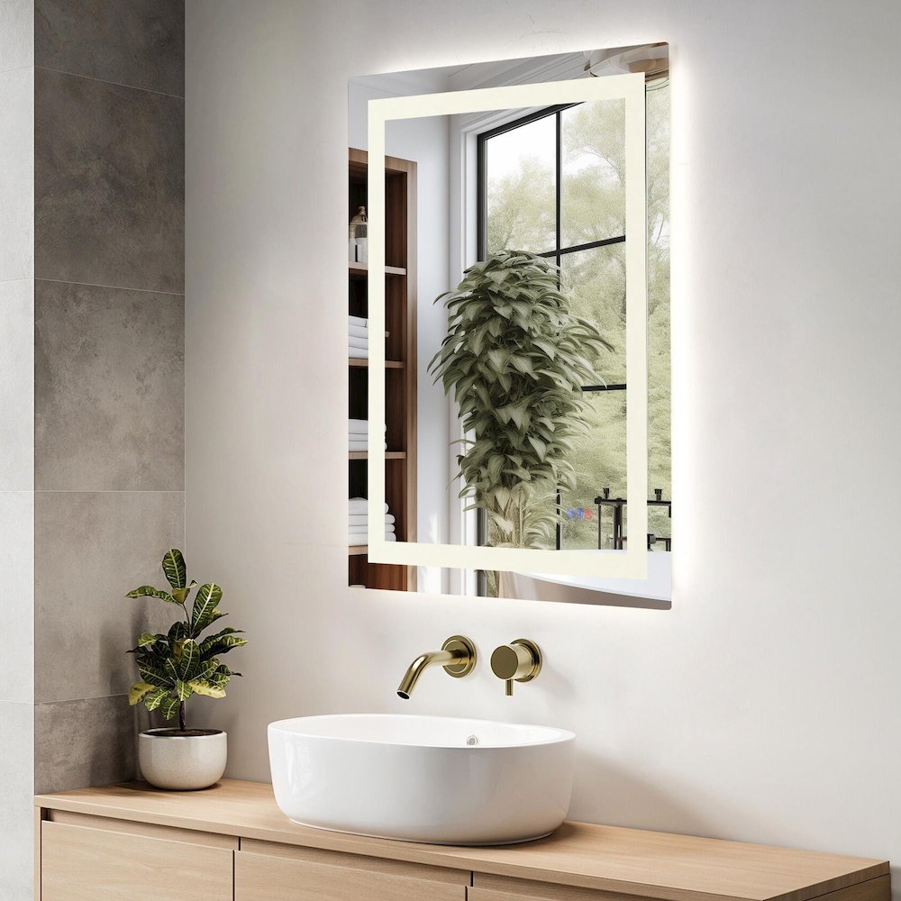 Riven 36X27 Led Mirror, Adjustable Color 3000K/4200K/6400K. Picture 4