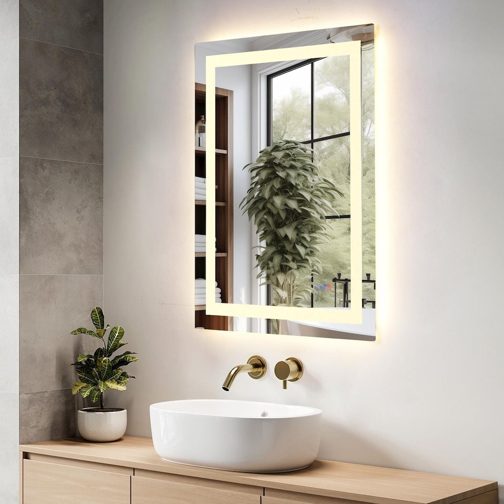 Riven 36X27 Led Mirror, Adjustable Color 3000K/4200K/6400K. Picture 5