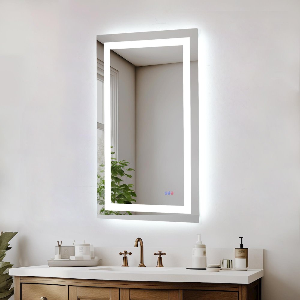 Riven 40X27 Led Mirror, Adjustable Color 3000K/4200K/6400K. Picture 3