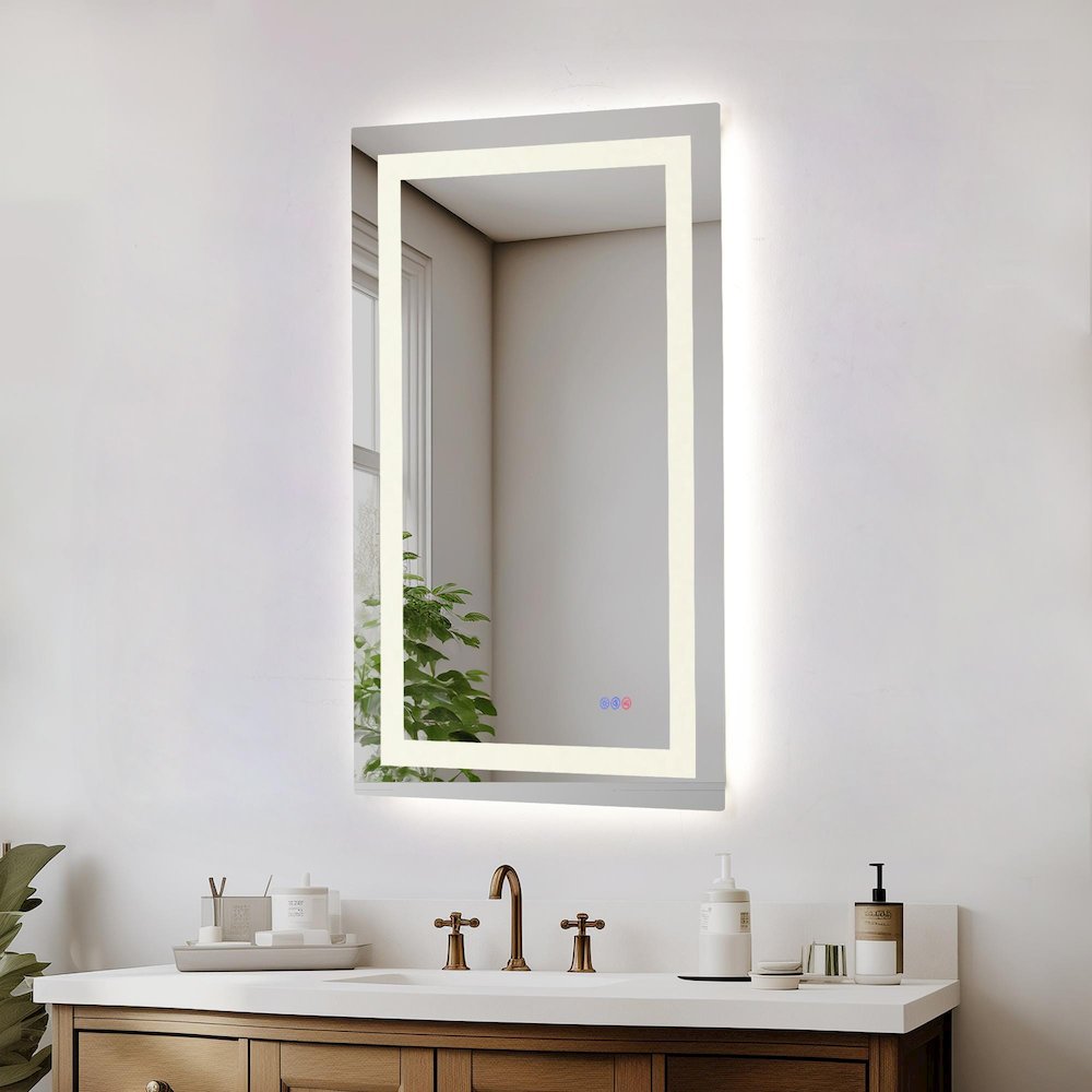 Riven 40X27 Led Mirror, Adjustable Color 3000K/4200K/6400K. Picture 4