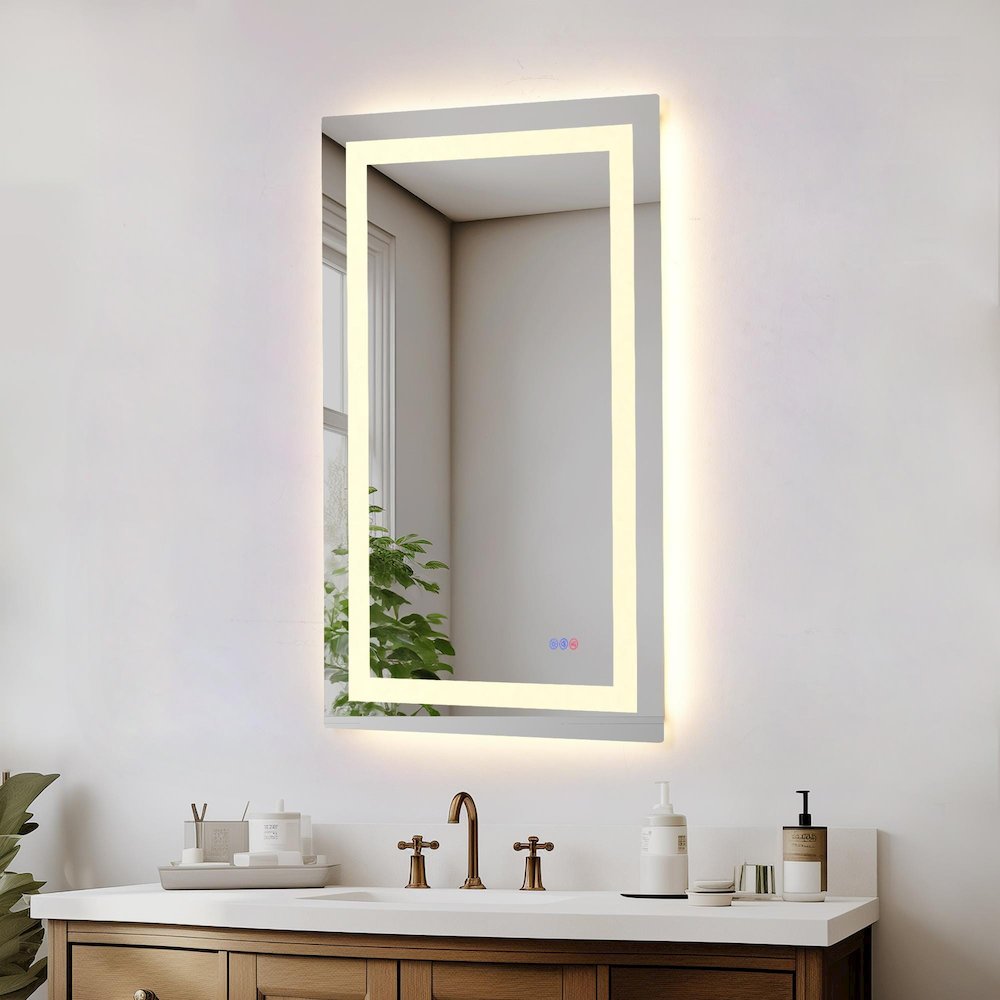 Riven 40X27 Led Mirror, Adjustable Color 3000K/4200K/6400K. Picture 5