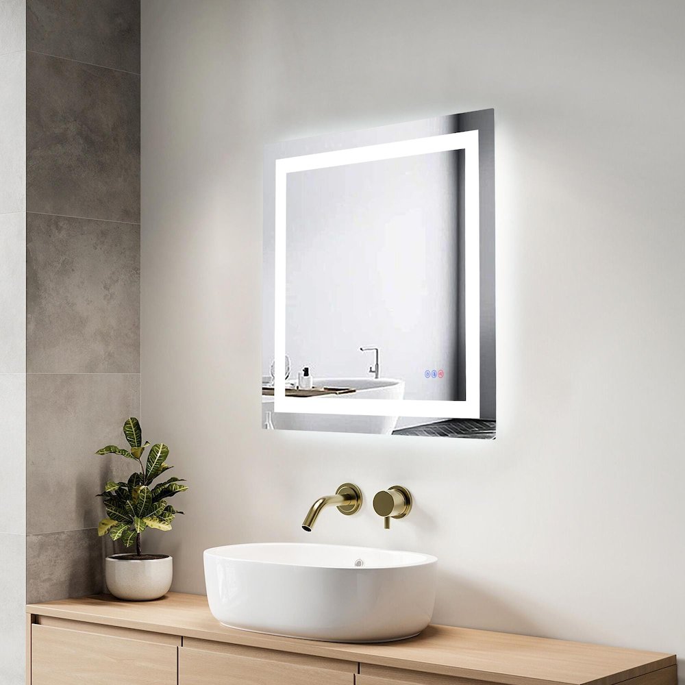Riven 30X30 Led Mirror, Adjustable Color 3000K/4200K/6400K. Picture 3