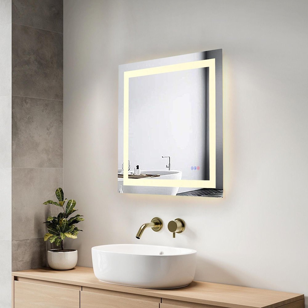 Riven 30X30 Led Mirror, Adjustable Color 3000K/4200K/6400K. Picture 5
