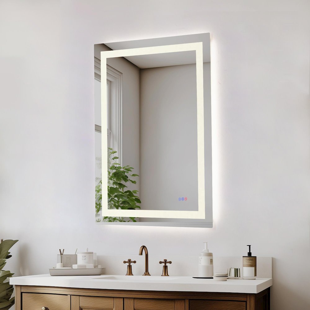 Riven 40X30 Led Mirror, Adjustable Color 3000K/4200K/6400K. Picture 4