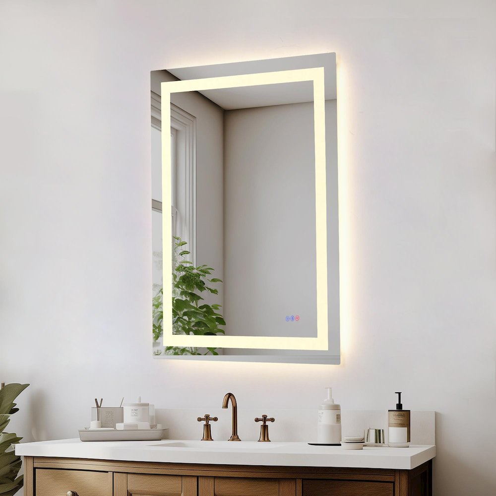 Riven 40X30 Led Mirror, Adjustable Color 3000K/4200K/6400K. Picture 5