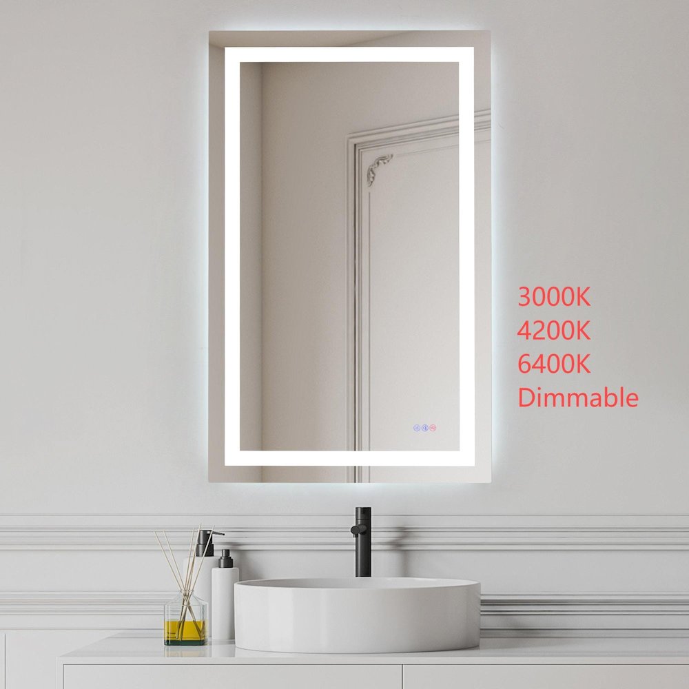 Riven 48X30 Led Mirror, Adjustable Color 3000K/4200K/6400K. Picture 2