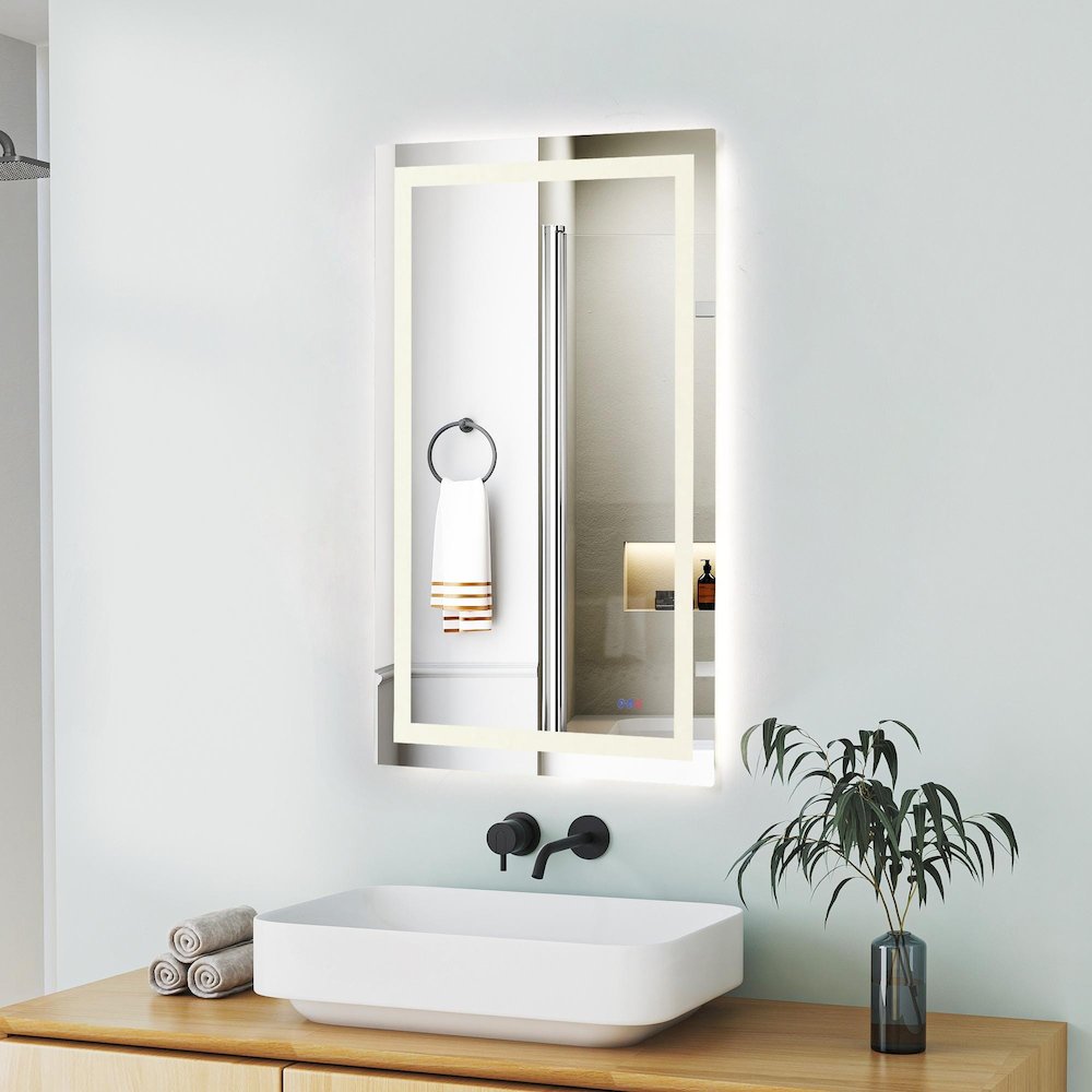 Riven 48X30 Led Mirror, Adjustable Color 3000K/4200K/6400K. Picture 4