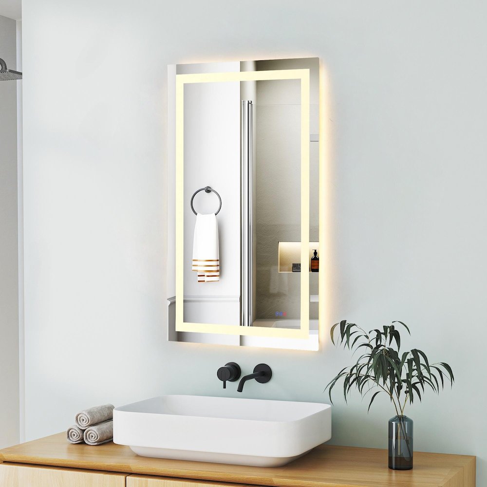 Riven 48X30 Led Mirror, Adjustable Color 3000K/4200K/6400K. Picture 5