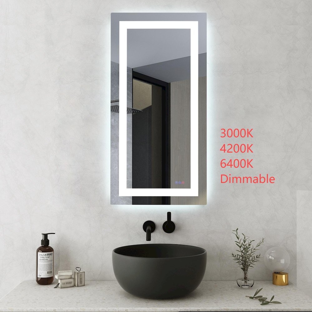 Riven 72X30 Led Mirror, Adjustable Color 3000K/4200K/6400K. Picture 2