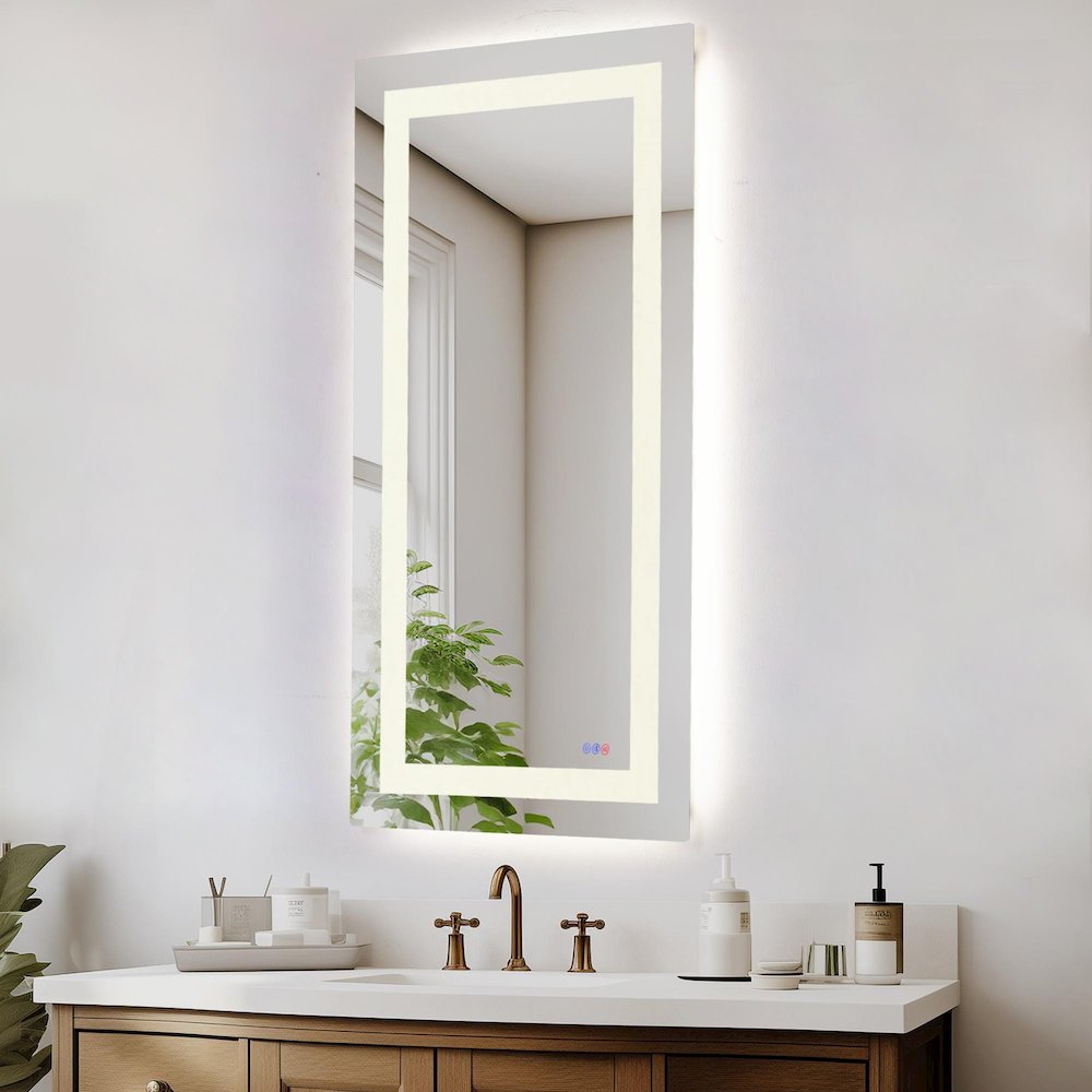 Riven 72X30 Led Mirror, Adjustable Color 3000K/4200K/6400K. Picture 4