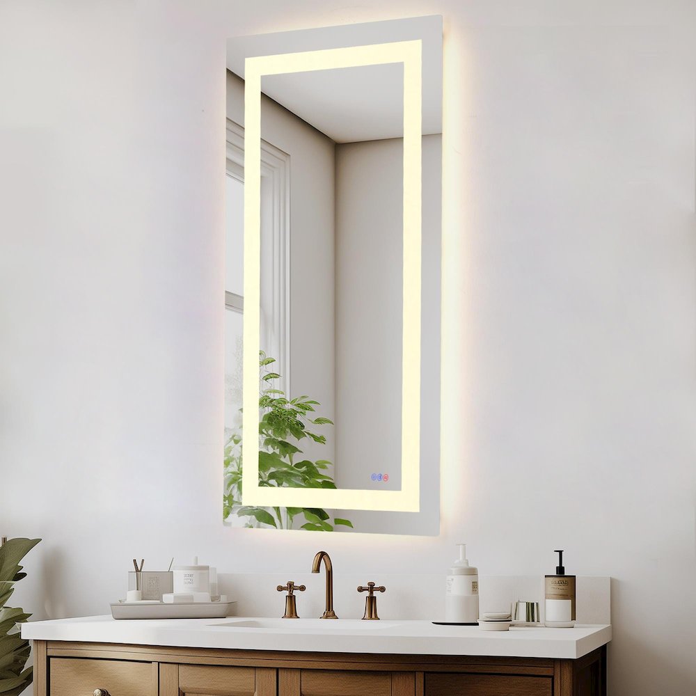 Riven 72X30 Led Mirror, Adjustable Color 3000K/4200K/6400K. Picture 5