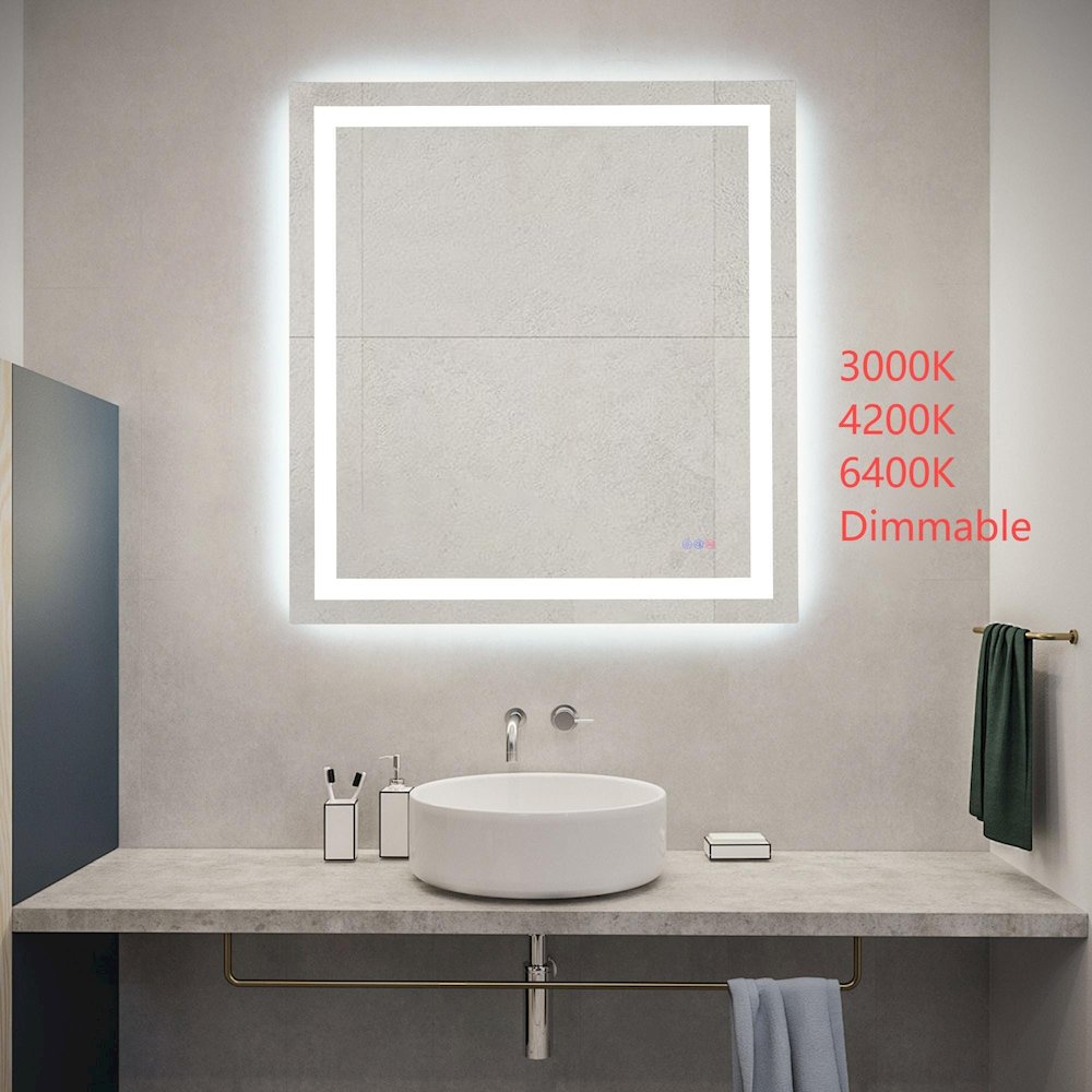Riven 40X36 Led Mirror, Adjustable Color 3000K/4200K/6400K. Picture 2